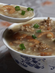 虾仁核桃杏仁粥