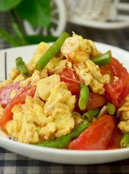 西红柿豆角炒鸡蛋