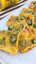 宝宝辅食  银鱼秋葵煎蛋