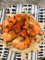 鲜虾凉拌杏鲍菇