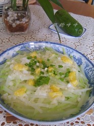 咸蛋蒸节瓜丝