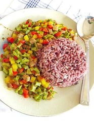 四角豆牛肉盖饭