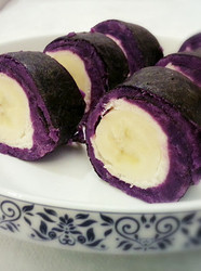 香蕉紫薯卷