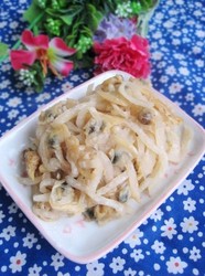 蛤蜊肉炒白萝卜丝
