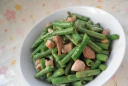 长豆角炒肉丁
