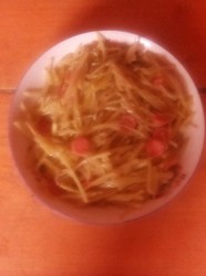 火腿炒土豆丝儿