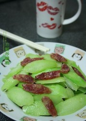 芥蓝头炒腊肠