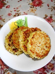 鳕鱼米饭饼