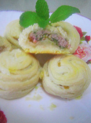 荠菜鲜肉小酥饼