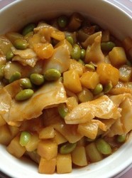 土豆毛豆炒面片