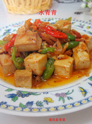 尖椒虾米豆腐丁